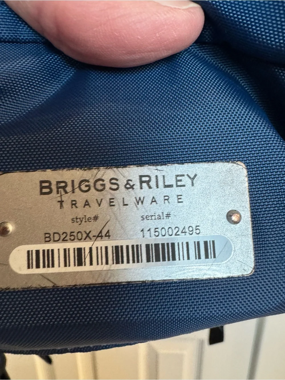 Briggs & Riley Blue Travel Backpack with Gray Accent
